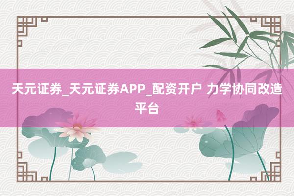 天元证券_天元证券APP_配资开户 力学协同改造平台